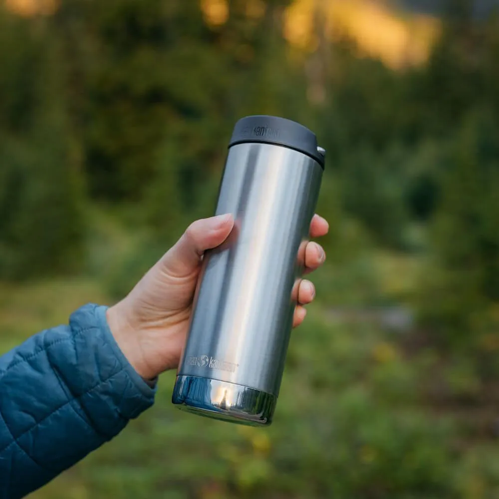 Термокружка Klean Kanteen TKWide 473 мл Cafe Cap Brushed Stainless - фото 8
