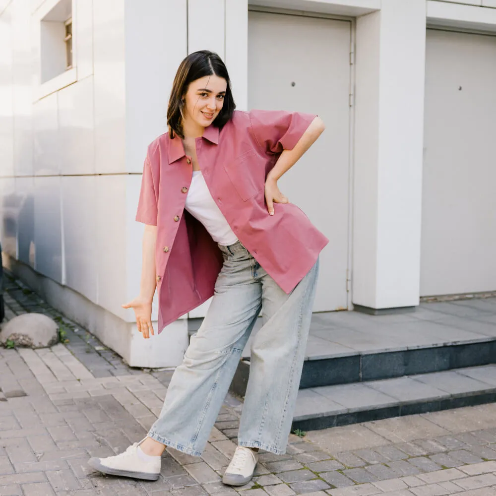 Рубашка с короткими рукавами Friend Function розовая - фото 12