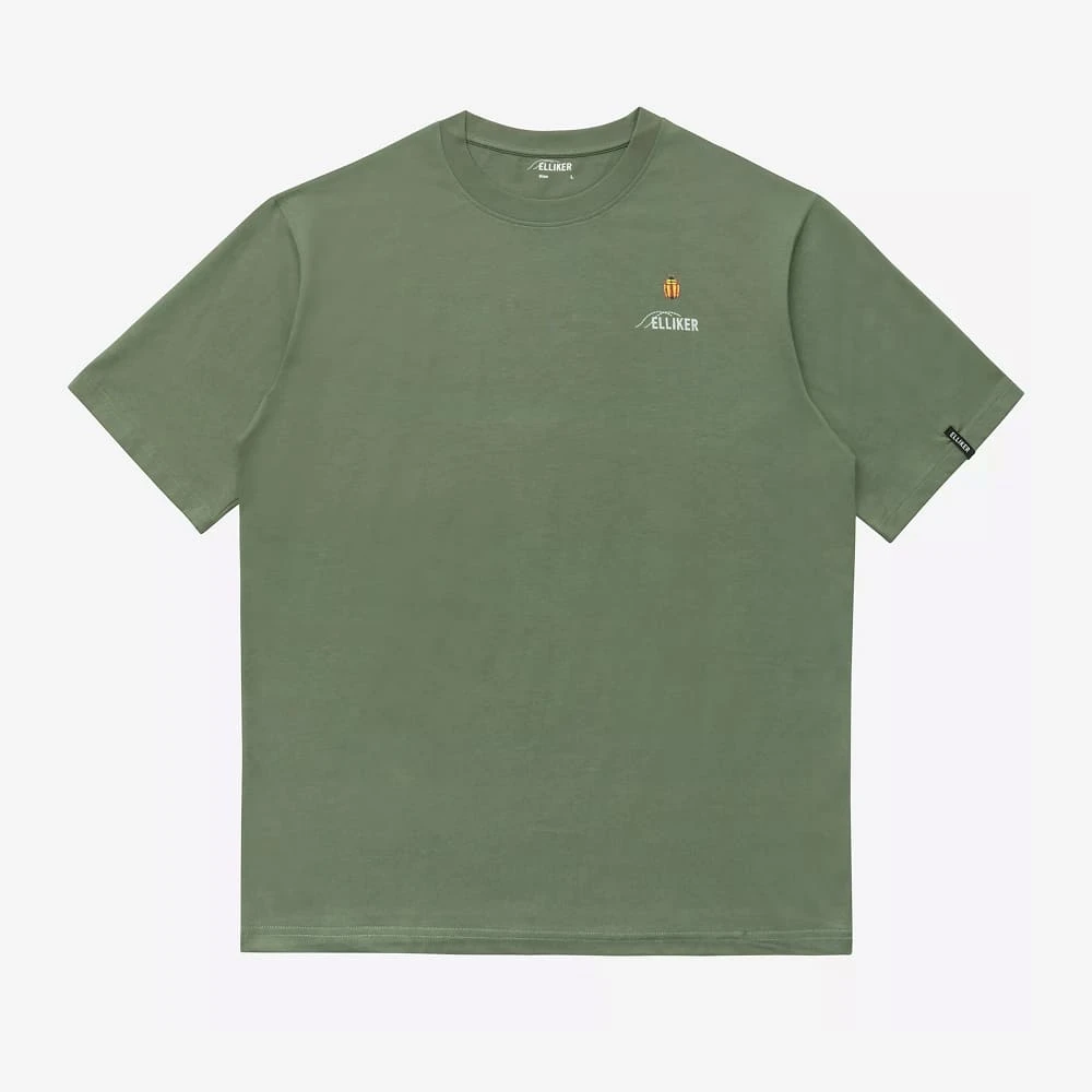 Футболка Elliker Rill Bug Print Short Sleeve зеленая - фото 5