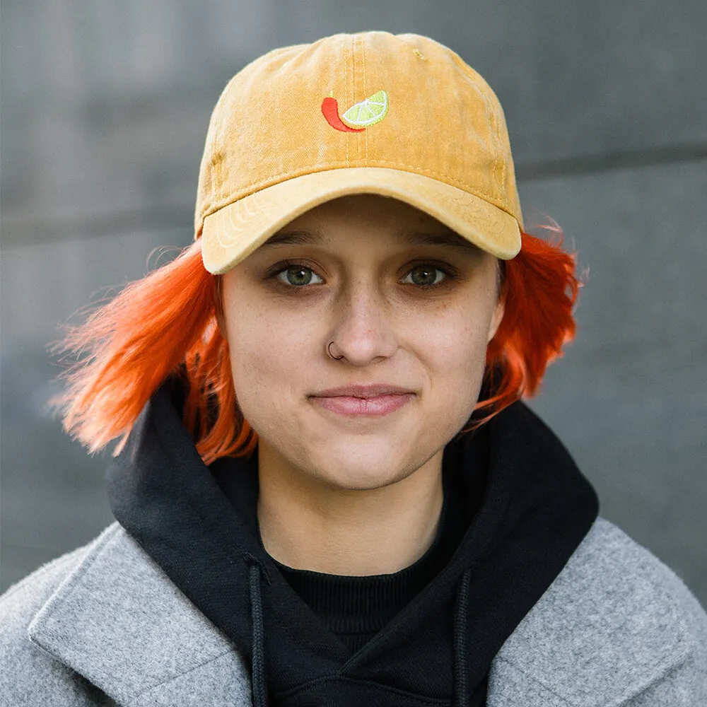 Бейсболка Faded с вышивкой лайм и перчик - фото 2