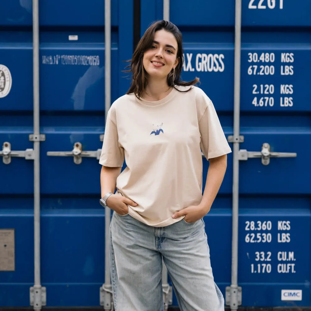 Футболка Friend Function Los Animales бежевая оверсайз - фото 3