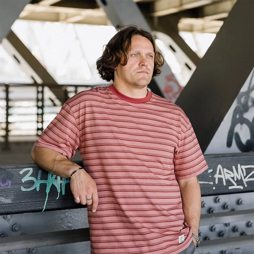 Футболка Меч BASIC STRIPES Rose/Wine - фото 4