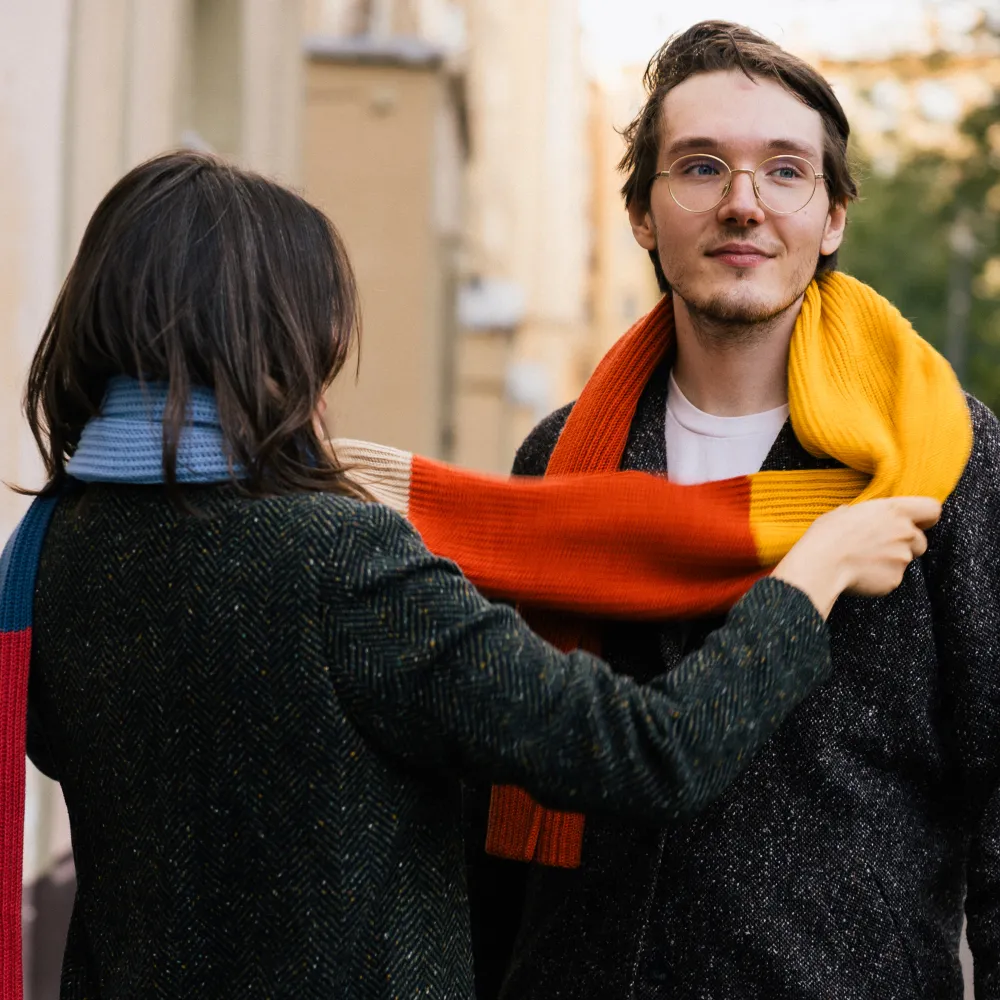 Вязаный шарф Friend Function Оранжевый - фото 9