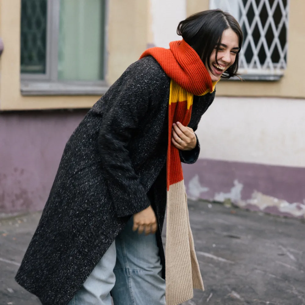 Вязаный шарф Friend Function Оранжевый - фото 7