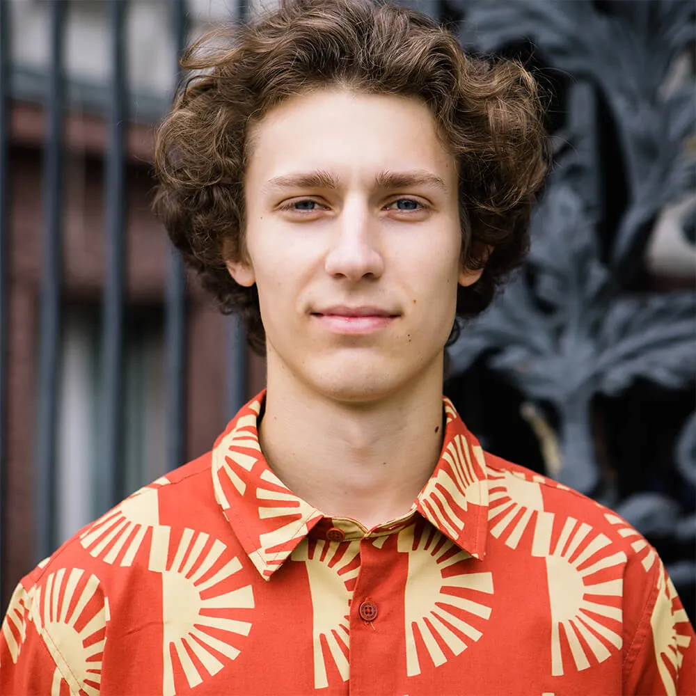 Рубашка Thinking Mu Big migdia Tom Сlay red мужская - фото 4