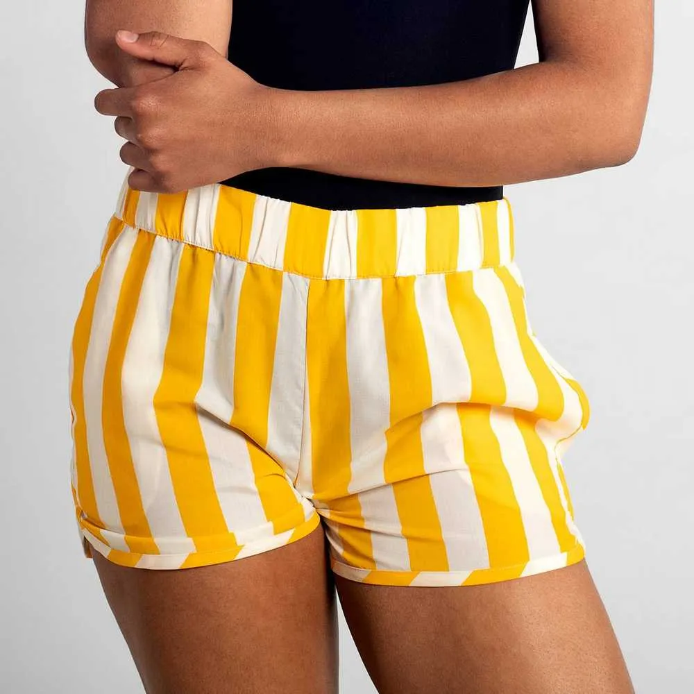 Шорты Dedicated Sandvika Big Stripes Yellow - фото 1