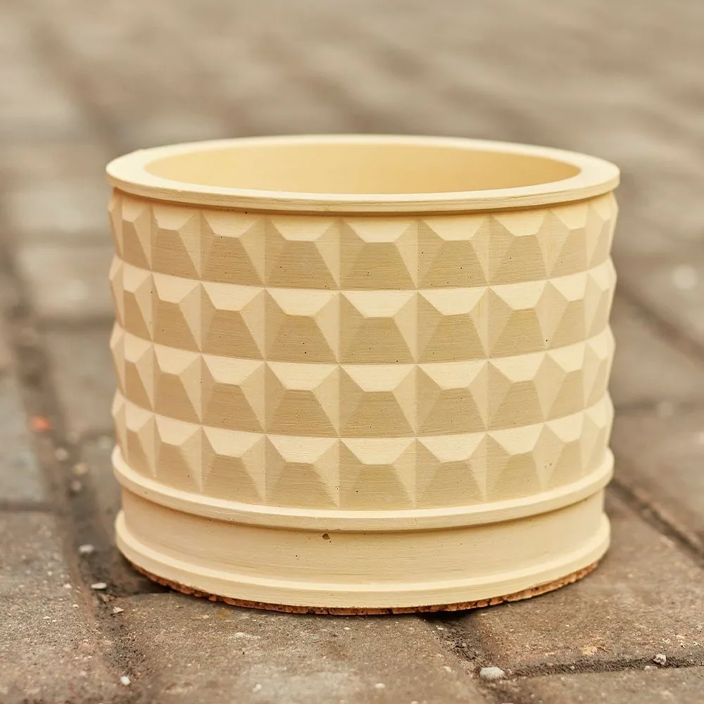 Бетонное кашпо в виде забора ПО-2 желтое - фото 1