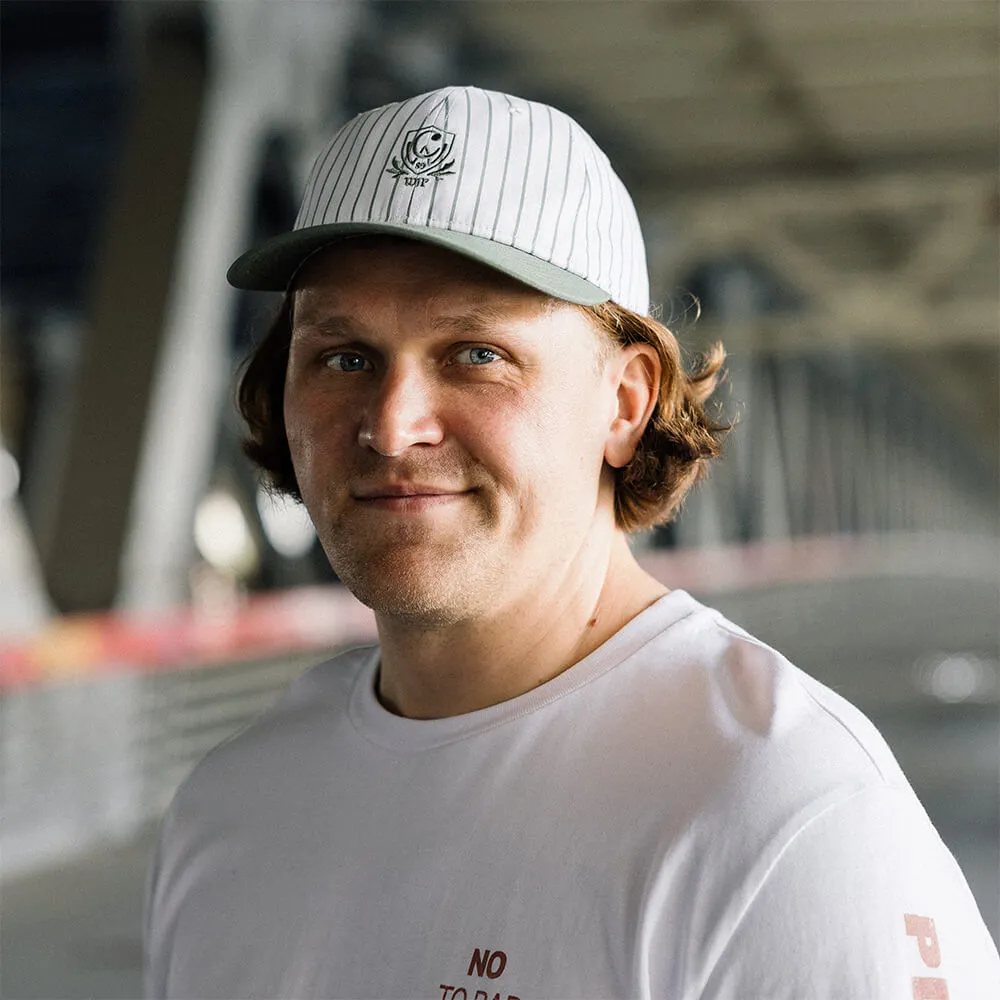 Кепка Carhartt WIP Linus Stripe Park White - фото 6