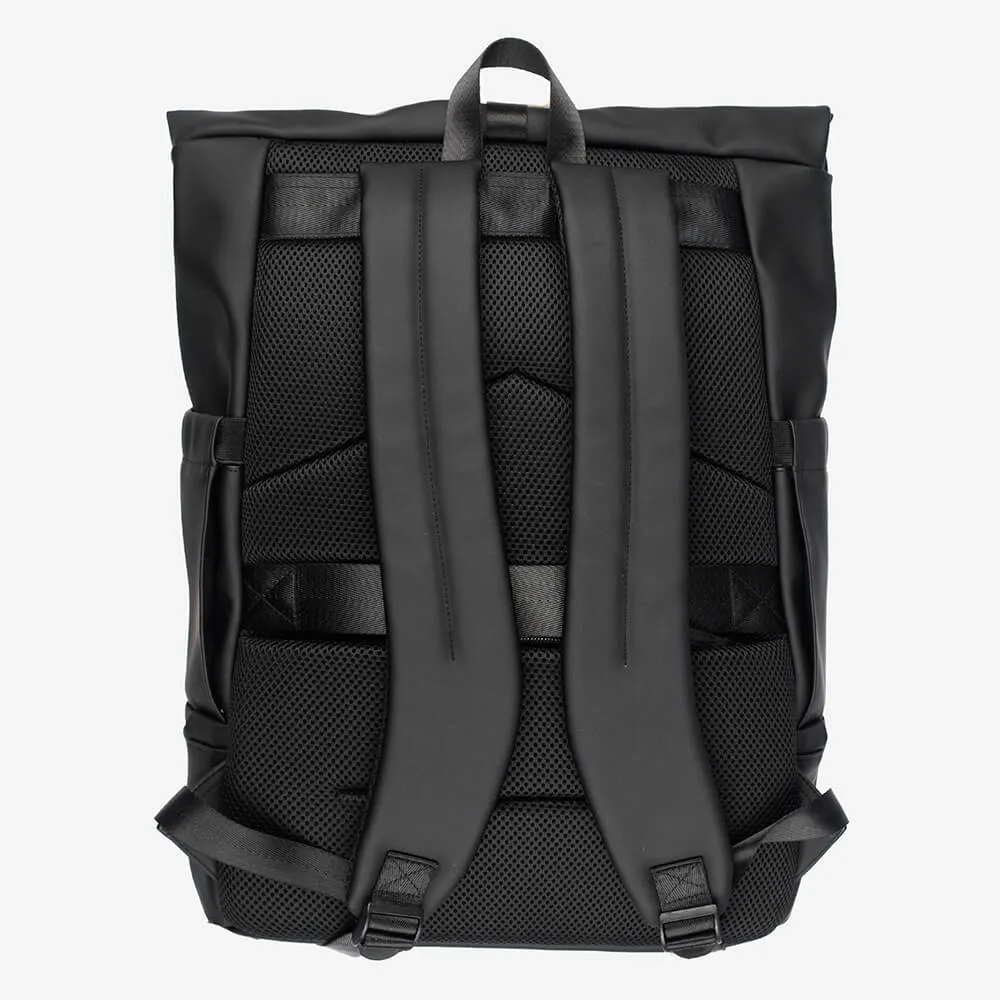 Рюкзак Молодость Roll Top Tech Leather черный - фото 7