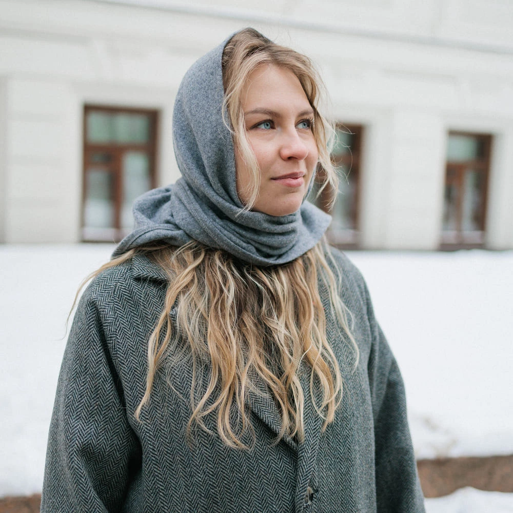 Косынка Friend Function шерстяная и серая (как будни) - фото 8