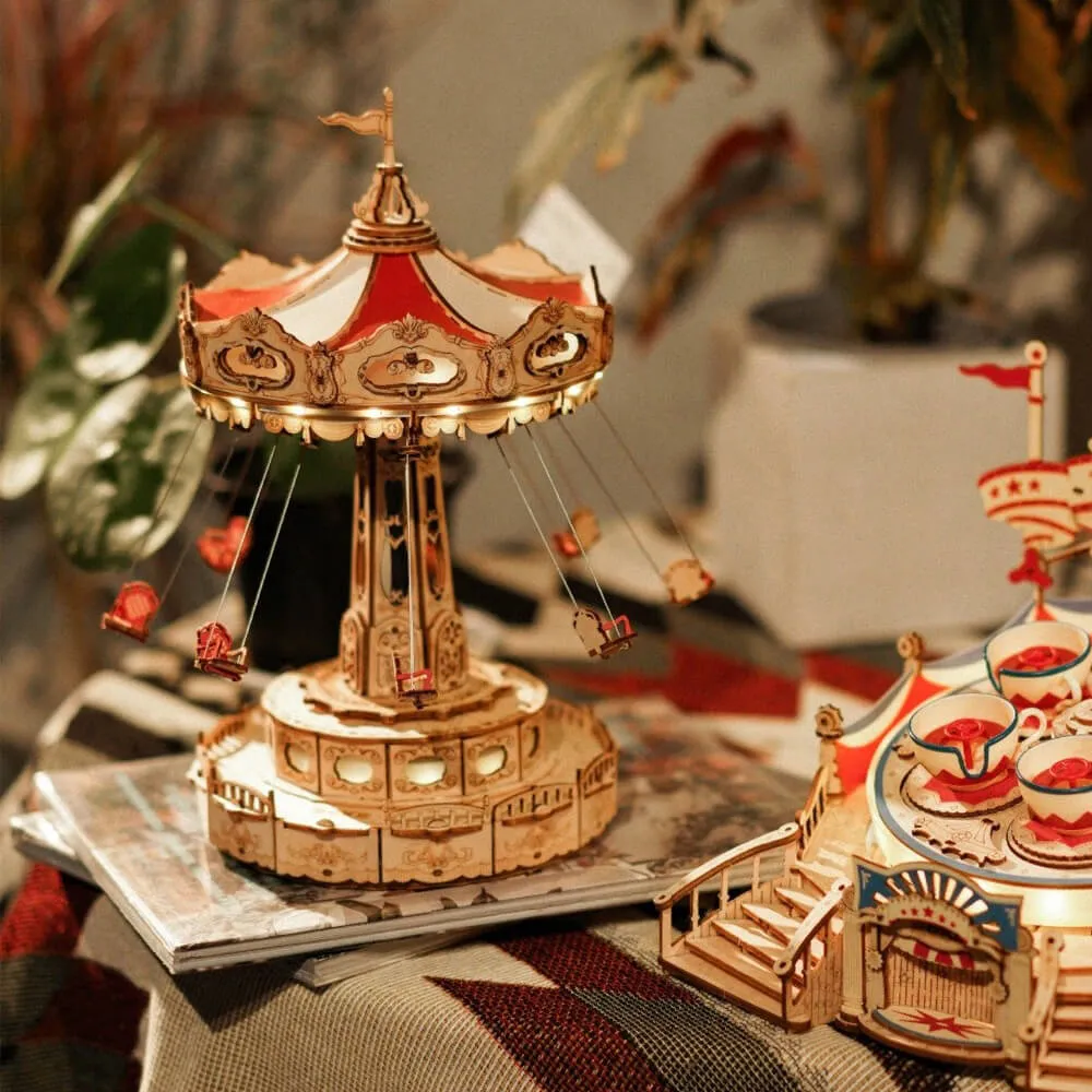 3D-пазл + музыкальная шкатулка Robotime Swing Ride - фото 9