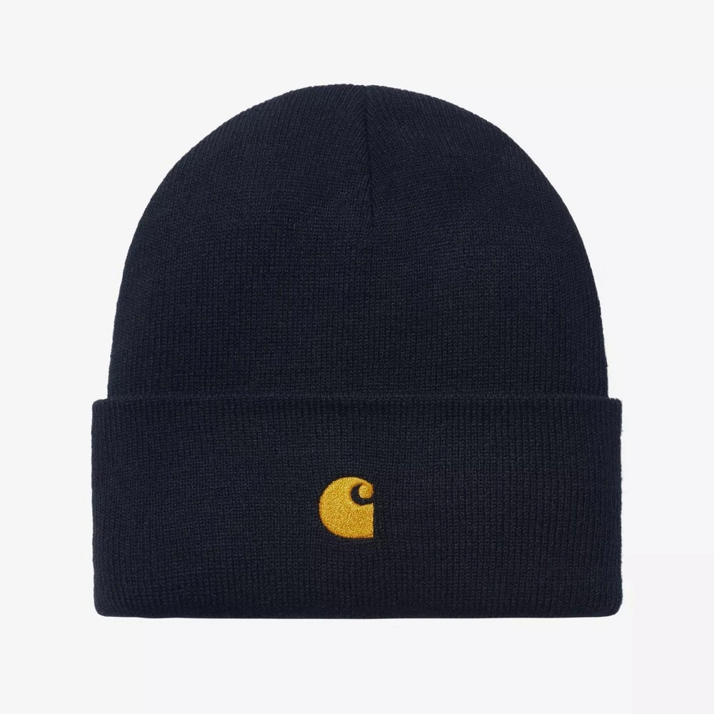 Шапка Carhartt WIP Chase Beanie Dark Navy / Gold - фото 1