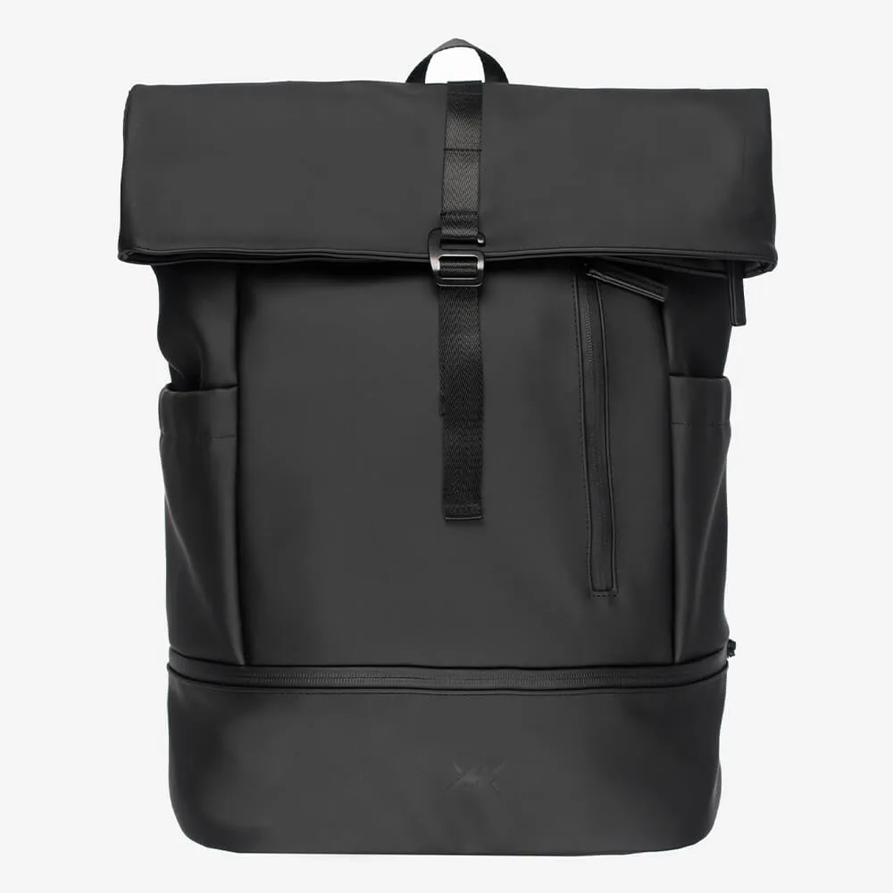 Рюкзак Молодость Roll Top Tech Leather черный - фото 4