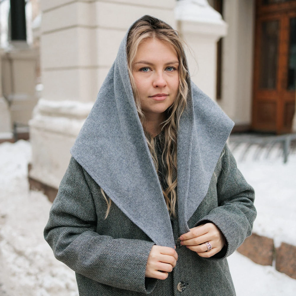 Косынка Friend Function шерстяная и серая (как будни) - фото 5