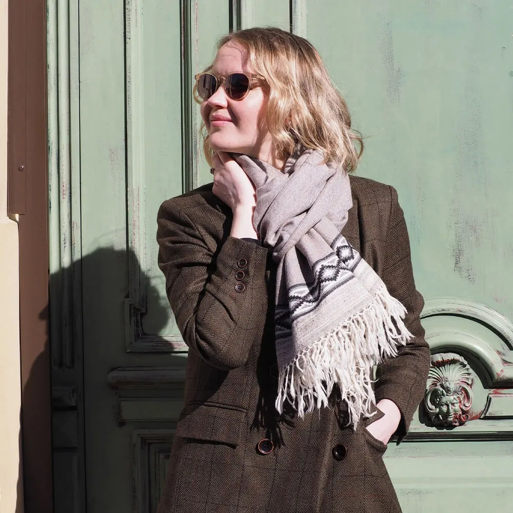 Большой шерстяной шарф Mineral Stone Folk - фото 6