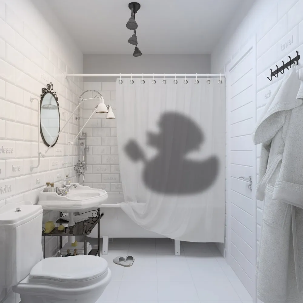 Шторка для ванной Friend Function «Не входить, купается утка» - фото 4