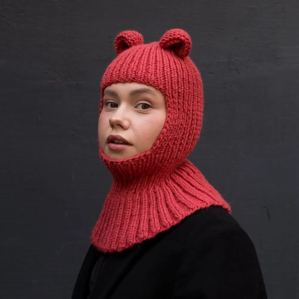 Балаклава Friend Function с ушками коралловая - фото 7