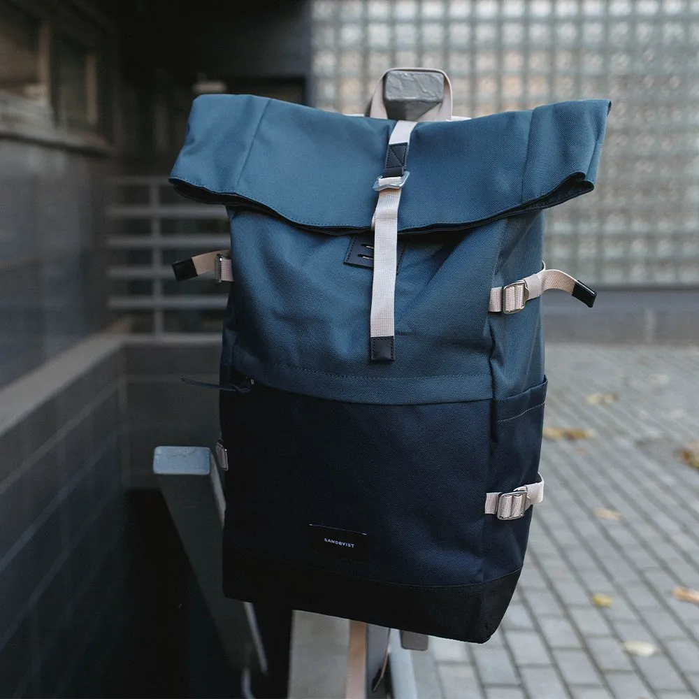 Рюкзак Sandqvist Bernt Multi Steel blue - Navy blue - фото 4