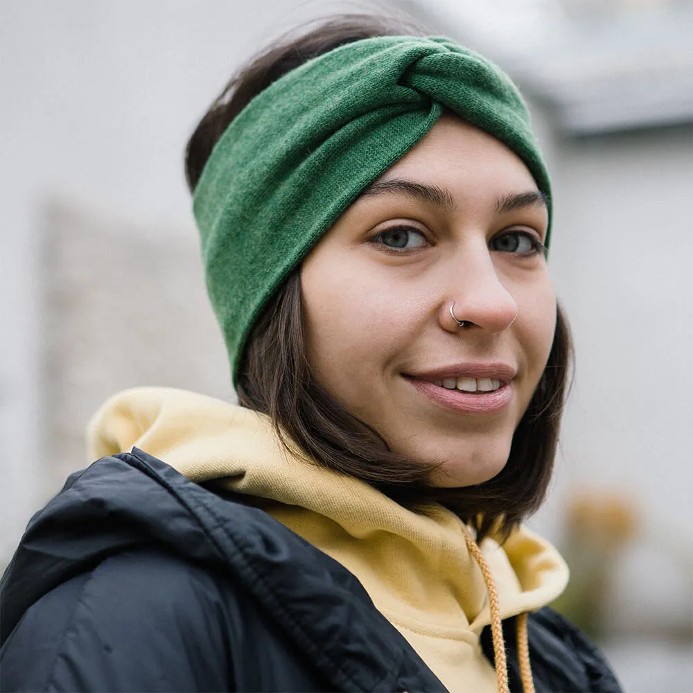 Шерстяная полоска (повязка) на голову Friend Function Бутылочно-зелёный - фото 4