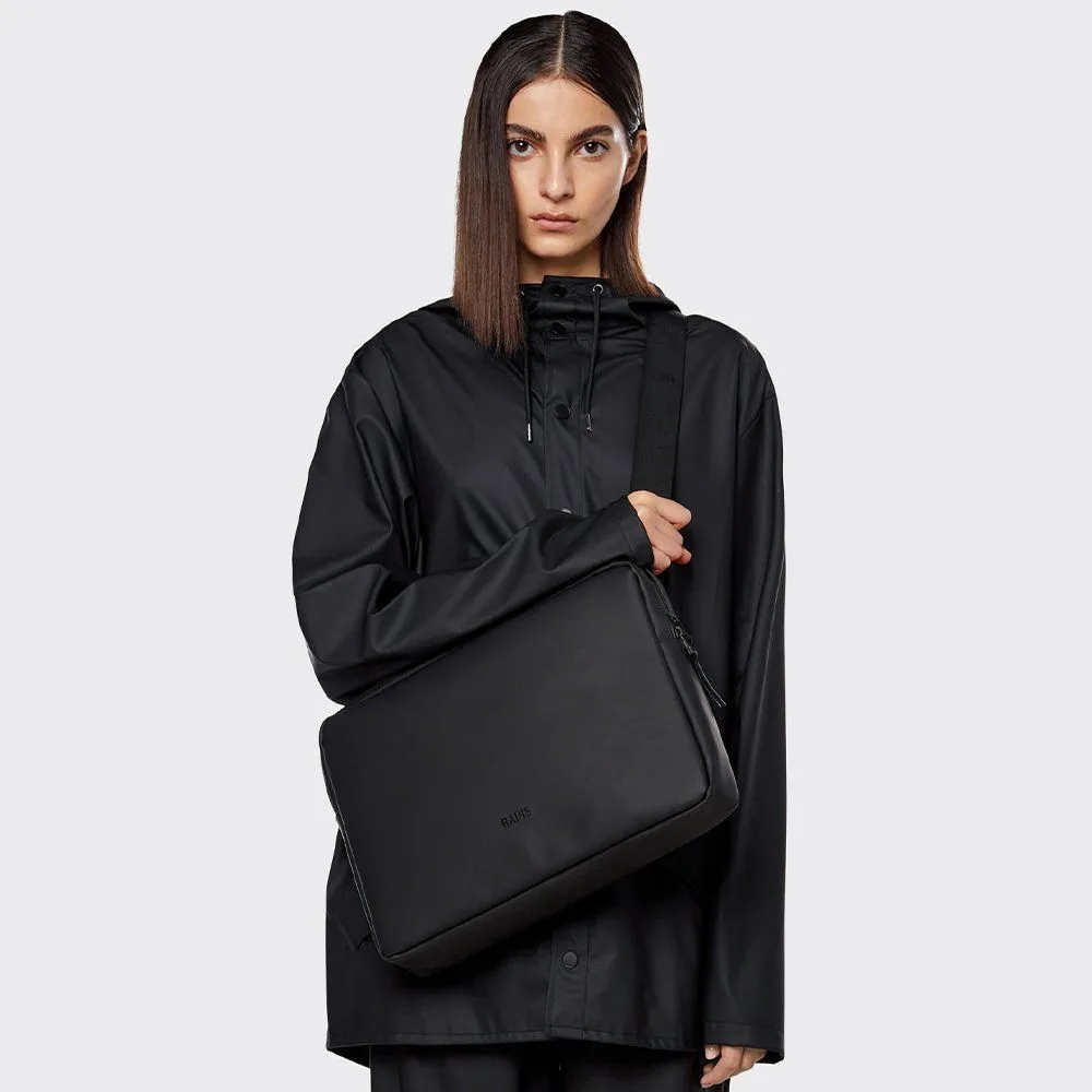 Сумка для ноутбука Rains Laptop Bag 13" черная - фото 9