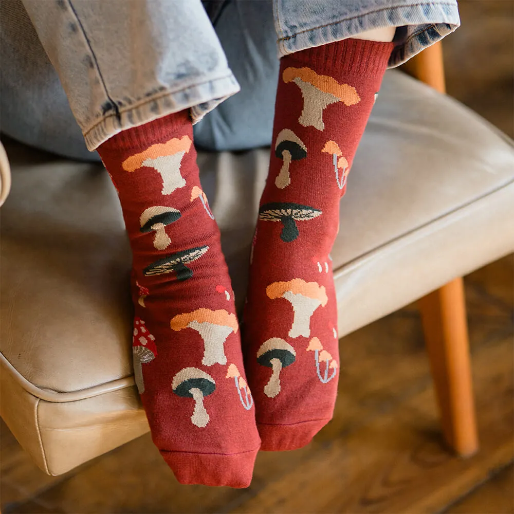 Носки Friend Function Грибные бордовые 40-46 - фото 2