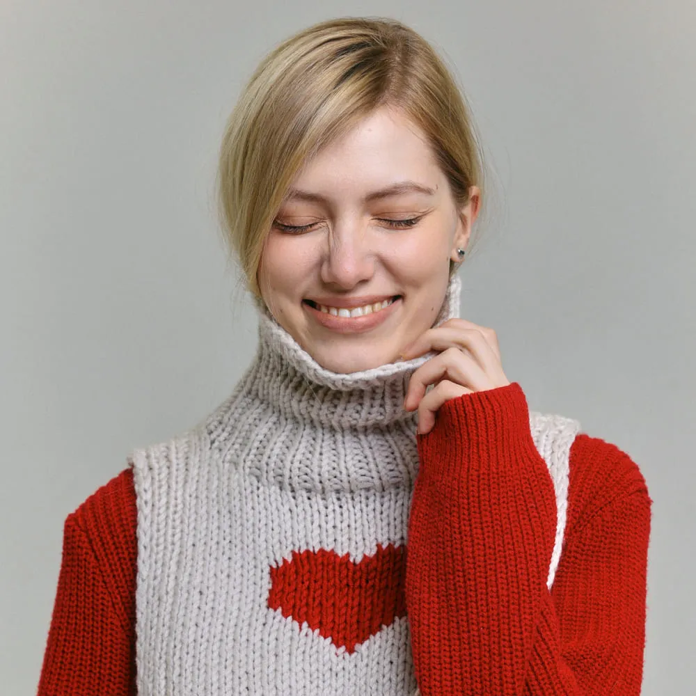 Манишка Мурмуризм белая с сердечком - фото 5