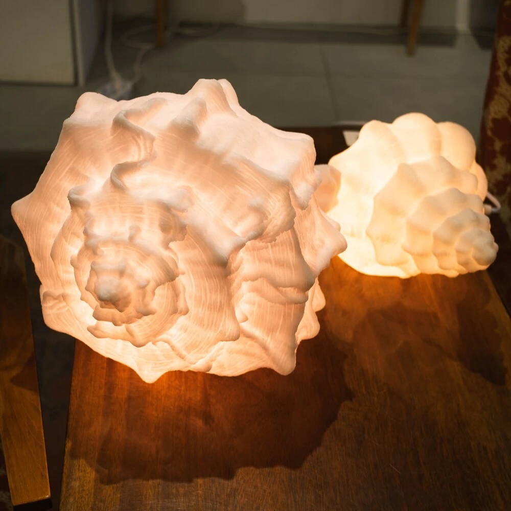 Настольная лампа в форме раковины Kersten спиралевидная - фото 6