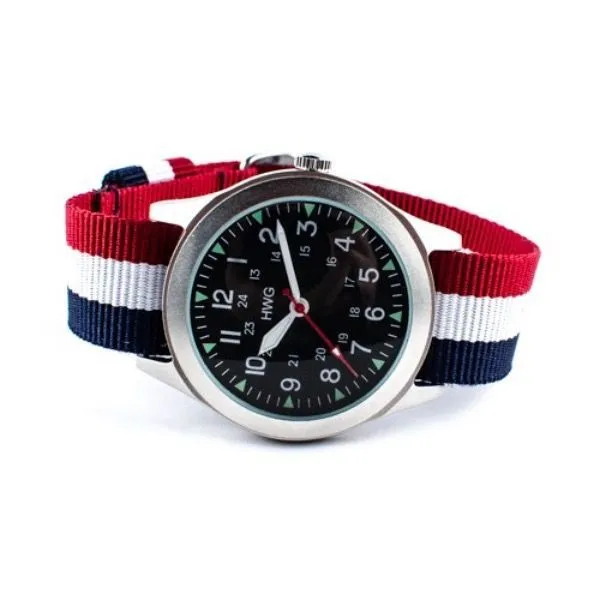 Часы HWG - трехцветный ремешок - фото 3