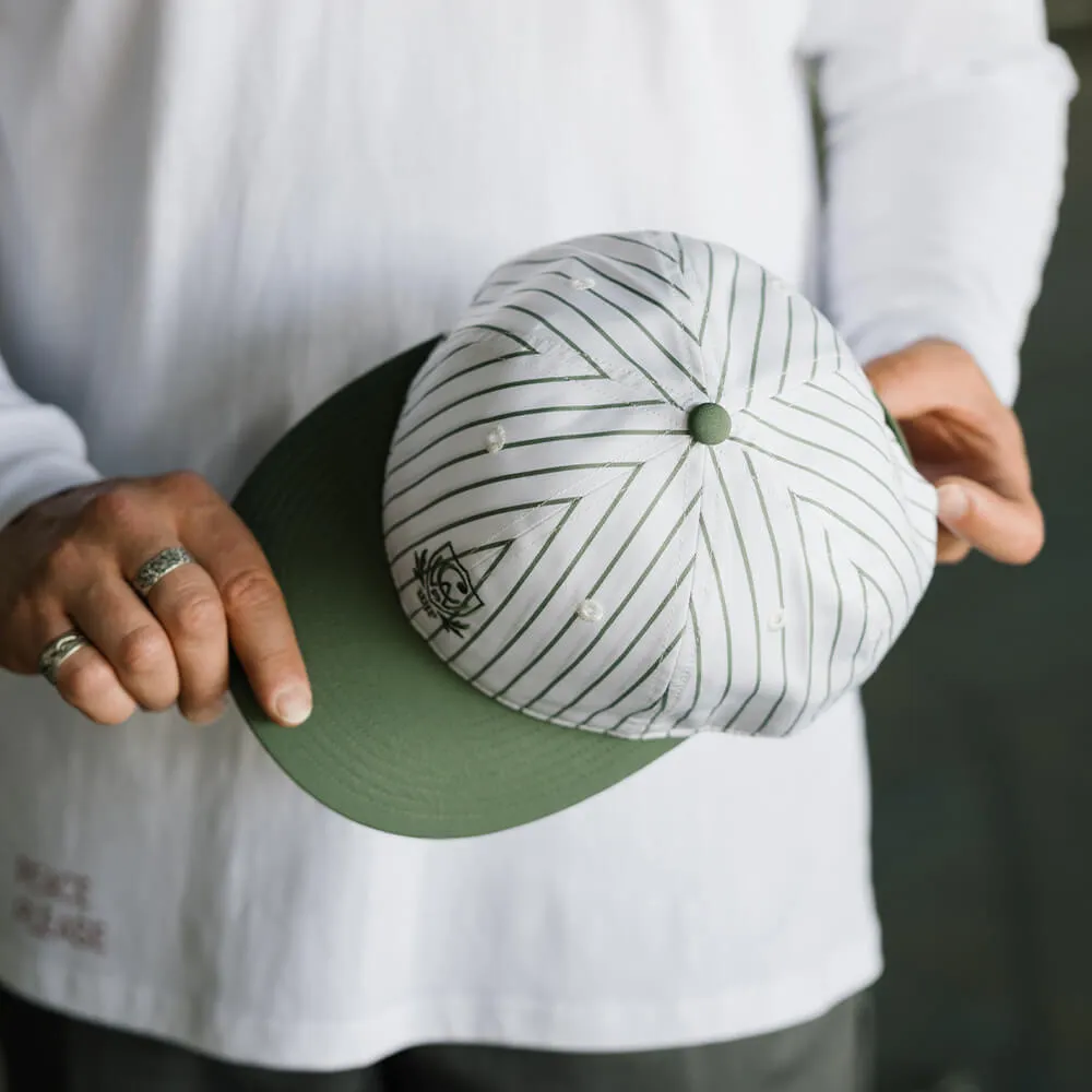 Кепка Carhartt WIP Linus Stripe Park White - фото 4