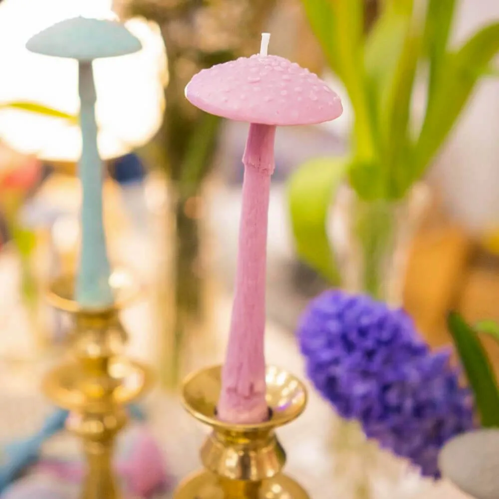 Ароматическая свеча Unification Love Гриб шляпкой вниз розовый - фото 6