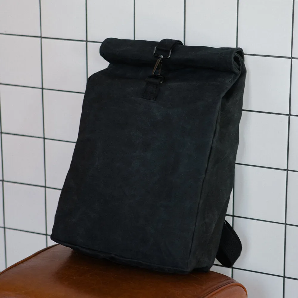 Рюкзак роллтоп из канваса Friend Function Mini черный - фото 5