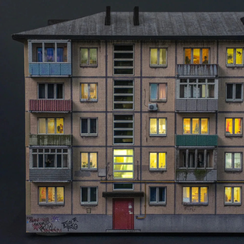 Ночник-панелька Хрущевка мини - фото 3