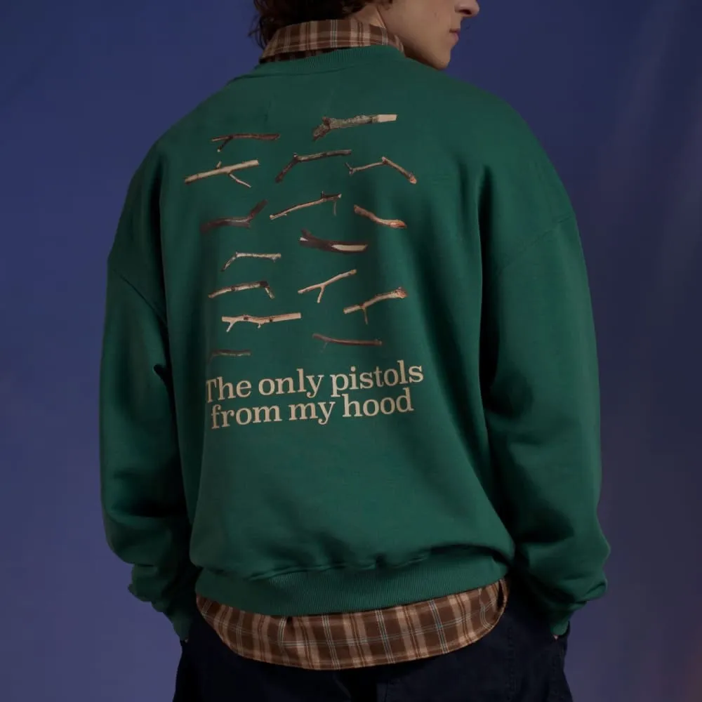 Свитшот Called a Garment X Pistols Зелёный - фото 1