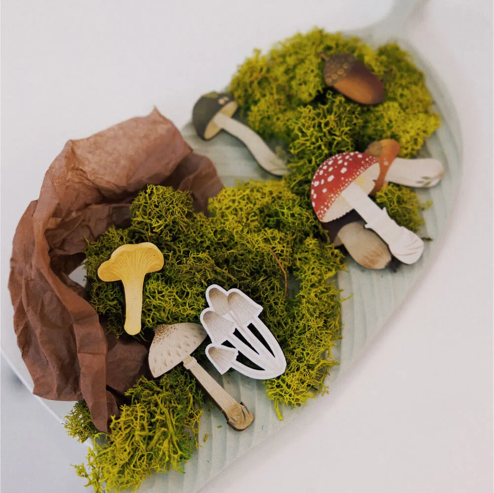 Деревянная брошка PlantMyBones Гриб-зонтик - фото 5