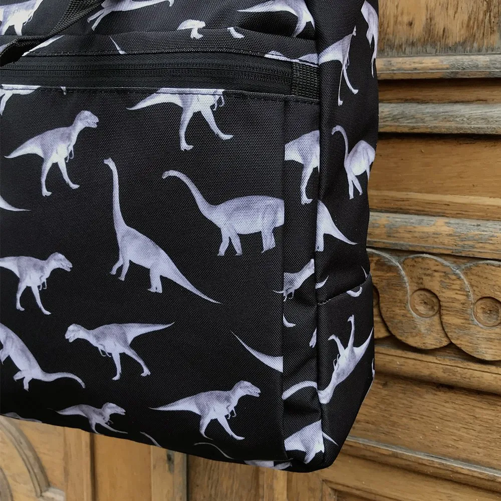 Рюкзак Nikita Gruzovik динозавровый ролтоп черный - фото 3