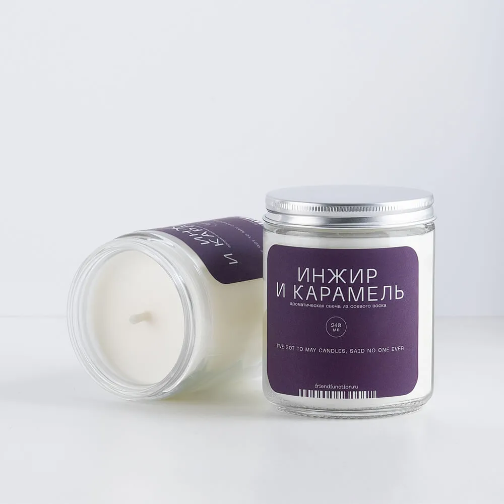 Свеча Friend Function Инжир и карамель 240 мл - фото 2
