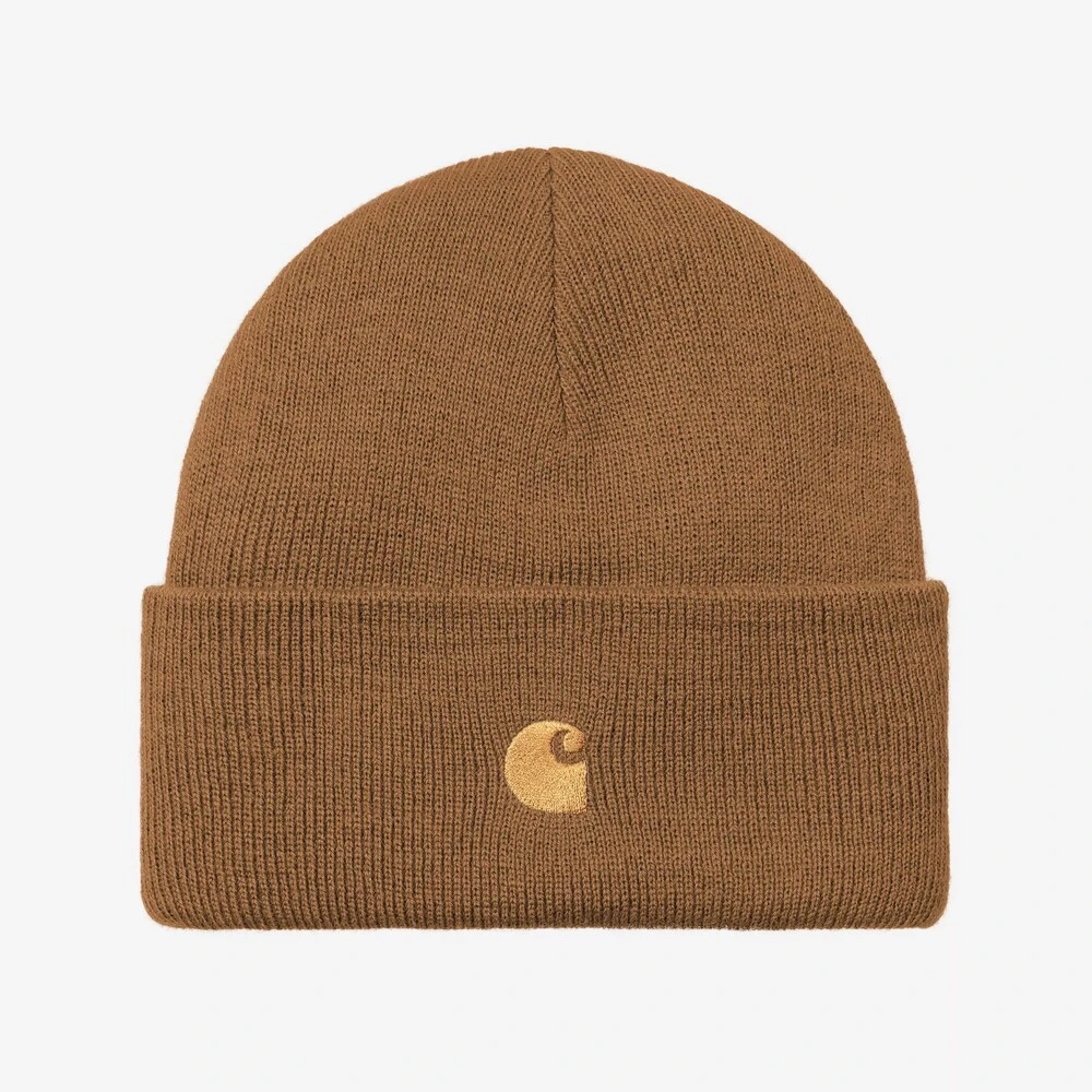 Шапка Carhartt WIP Chase Beanie Hamilton Brown / Gold - фото 1