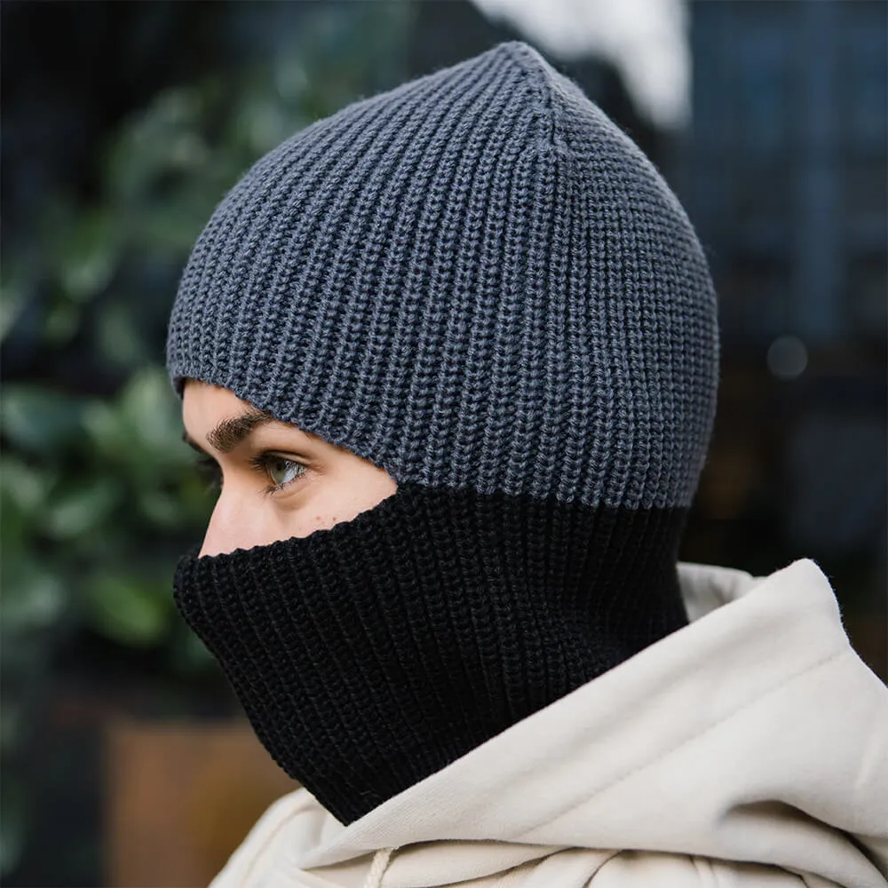 Балаклава CHECK YA HEAD шерстяная черная T1719 - фото 1