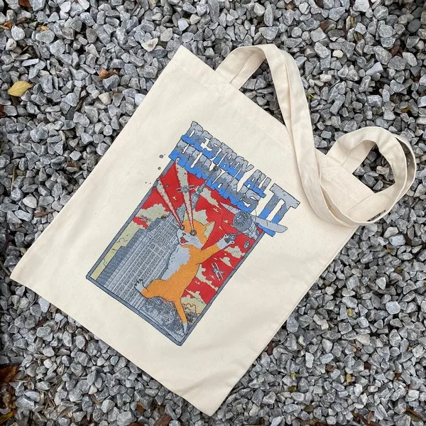 Шоппер Barking Store Кэтзилла белый - фото 1