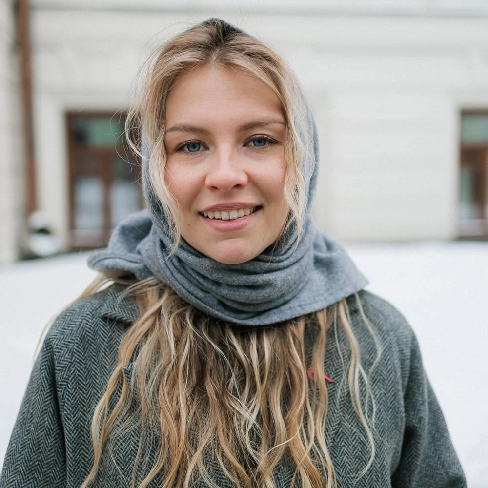 Косынка Friend Function шерстяная и серая (как будни) - фото 3