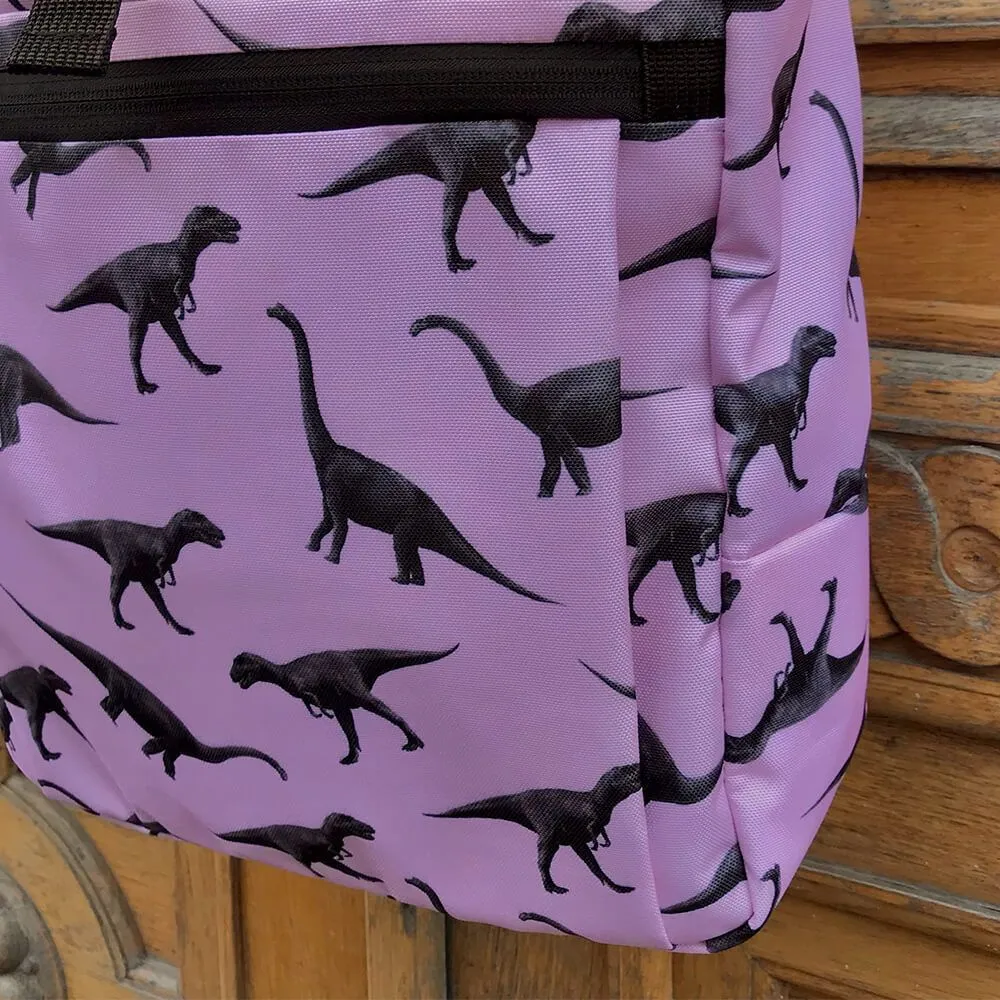 Рюкзак Nikita Gruzovik динозавровый ролтоп розовый - фото 3