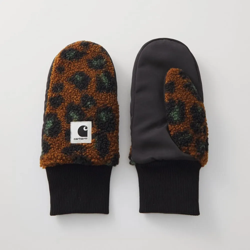 Варежки Carhartt WIP Orla Mitten Camo Leo Jacquard Tamarind - фото 4
