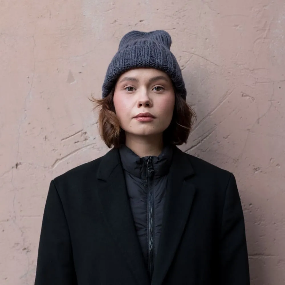 Шапка шерстяная Friend Function Крупной Вязки Графитовая - фото 4