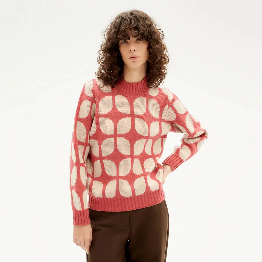 Свитер Thinking Mu Wallpaper Ops Pink женский - фото 9