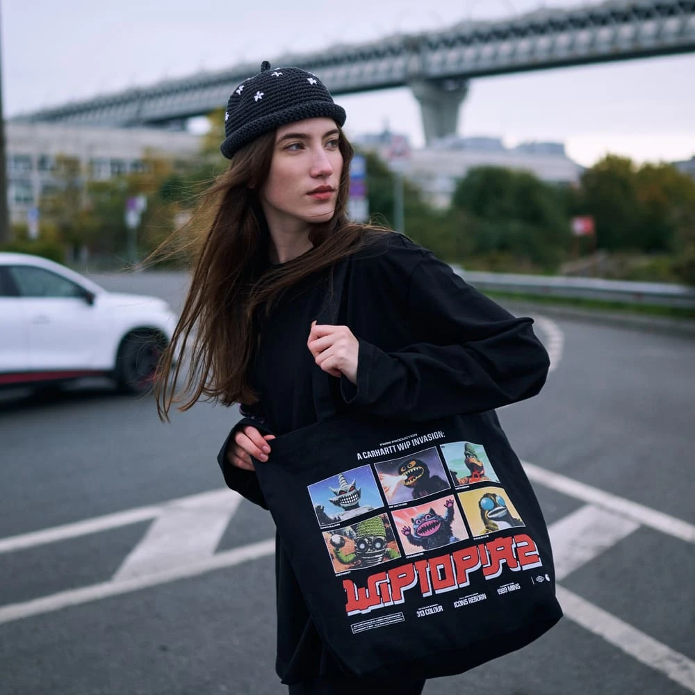 Сумка-тоут Carhartt WIP Canvas Graphic Tote Wiptopia 2 Black - фото 5