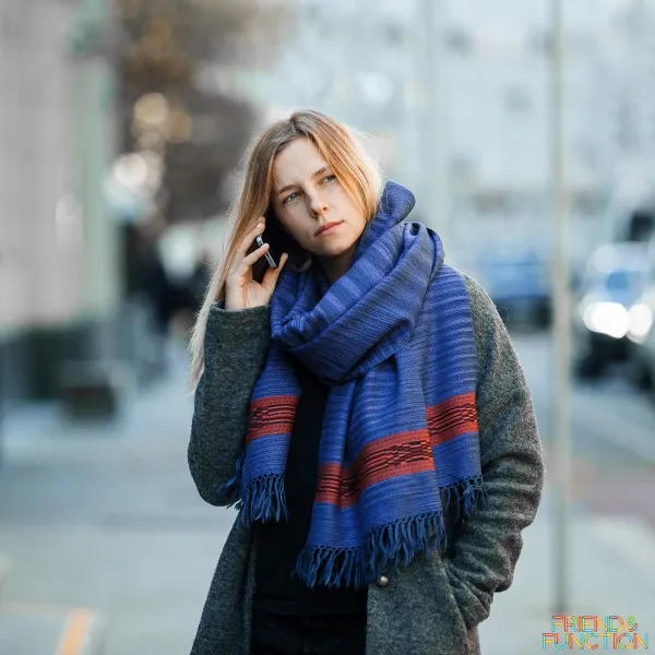 Большой шерстяной шарф Riverside Melange Folk - фото 1