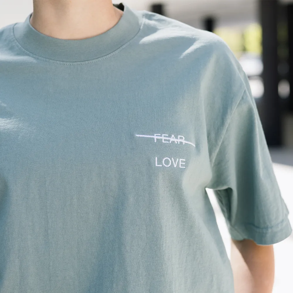 Футболка Akomplice Love Over Fear Embroidered Slate Green - фото 1