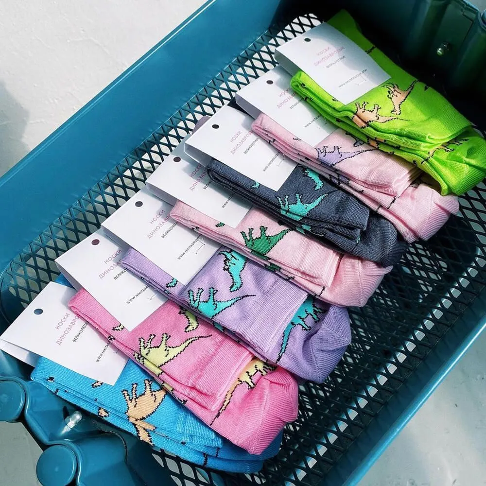 Носки Nikita Gruzovik динозавровые лиловые 36-38 - фото 3