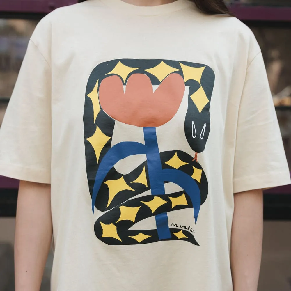 Футболка Bask In The Sun ANACONDA cream - фото 3