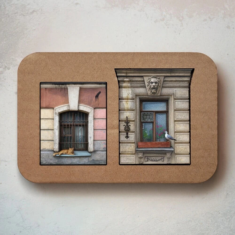 Два магнита Тот Самый Петербург "Петербургские окна" - фото 1